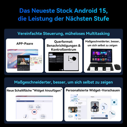 TABWEE T90 Android 15 Gaming Tablet 11 Zoll, 24GB RAM mit Tastatur