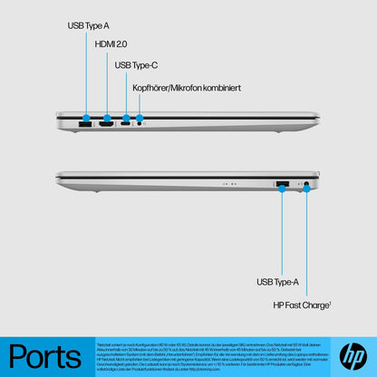 HP Laptop 17 Notebook – Core i7 | 17,3" FHD | 1TB SSD | Silber