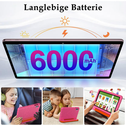 ZIOVO Kinder Tablet 10 Zoll Android 14 mit EVA Hülle - Rosa