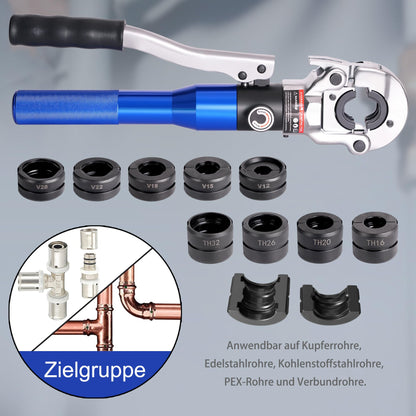 AMZCNC Profi Presszange für Rohr – V- & TH-Kontur Backenset