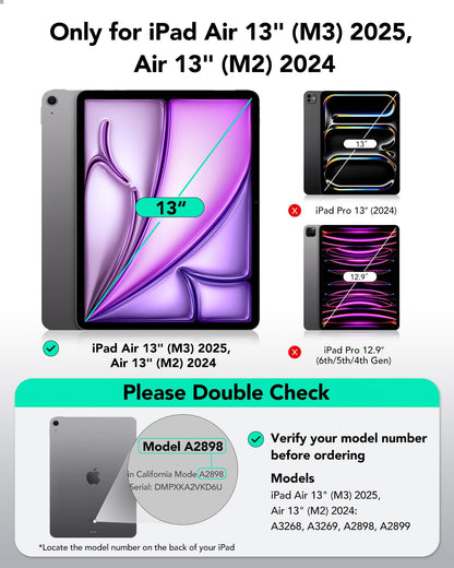 ESR Shift Serie iPad Air 13" M3/M2 Hülle – Schwarz