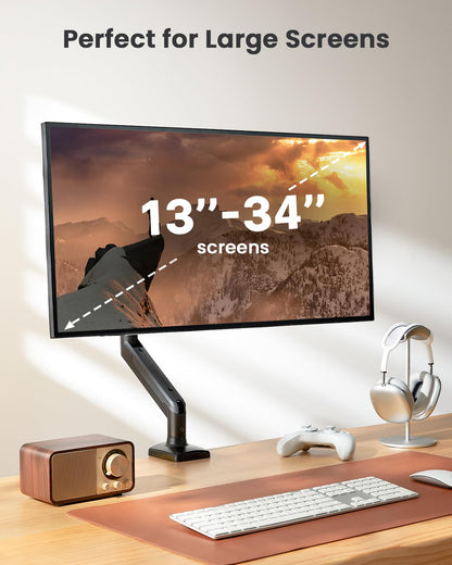 ErGear Monitorhalterung 13-34 Zoll, Monitorarm bis 10 kg, VESA 75/100