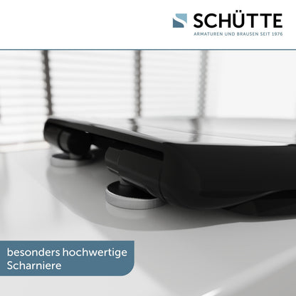 Schütte WC-Sitz oval mit Absenkautomatik, Duroplast, schwarz