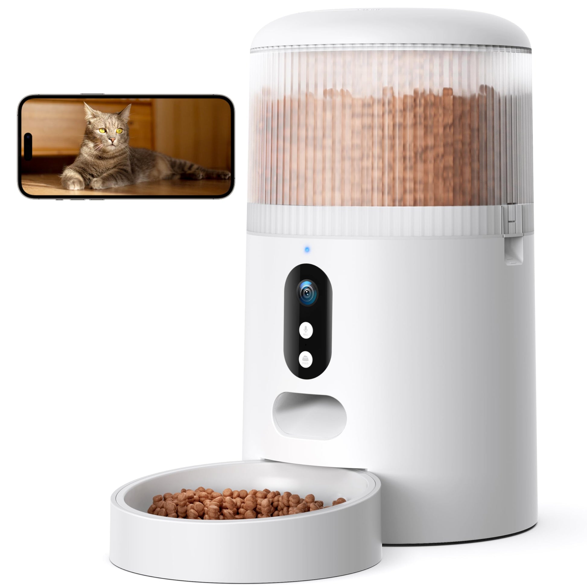 Faroro PF22 Futterautomat Katze mit 3MP Kamera, WiFi, 4L – Futterspender für Katzen und Hunde