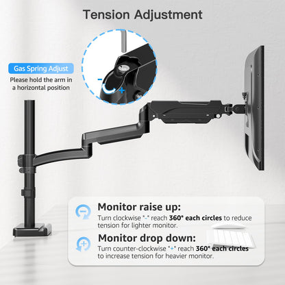 MOUNTUP Monitor Halterung EU6021B, 705 mm Arm für 13-32 Zoll bis 9 kg