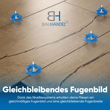 Bauhandel24 Fliesenverlegehilfe Nivelliersystem 2mm – 1000 Laschen