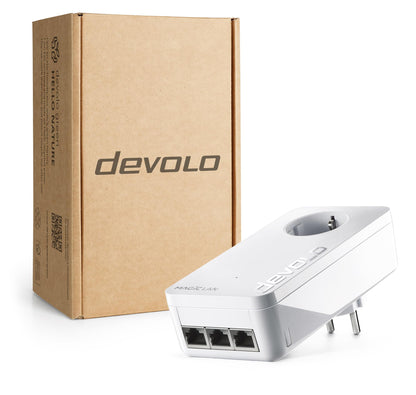 devolo Magic 2 LAN triple Powerline Adapter, Erweiterungsadapter Weiss
