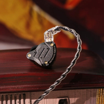 LINSOUL KZ ZS10 Pro In-Ear-Monitor - Ohne Mikrofon, Dunkelschwarz