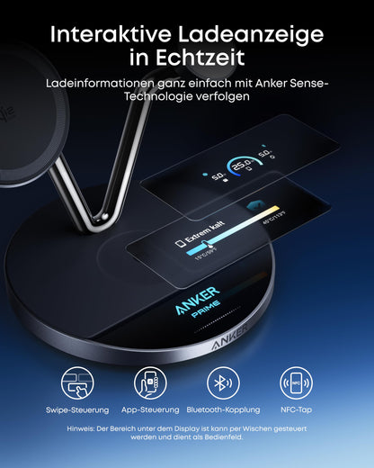Anker Prime 3-in-1 kabellose Ladestation, Qi2 25W, TEC-Kühlung