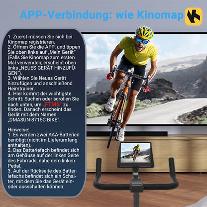 DMASUN Heimtrainer Fahrrad Magnetisch – Ergometer App