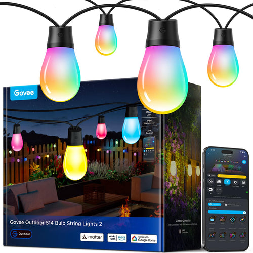 Govee Smart RGBICW LED Aussen-Lichterkette - 15 Meter