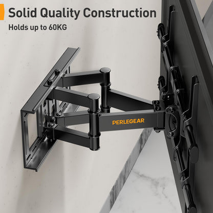 Perlegear TV Wandhalterung schwenkbar neigbar, 37-84 Zoll, bis 60 kg