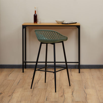 IDIMEX Barhocker IREK Retro-Design olivgrün – 2er Pack