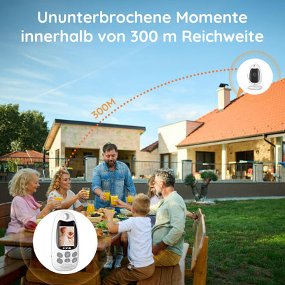 BOIFUN Babyphone mit Kamera VB610, 2-Zoll-Display, VOX und Nachtsicht