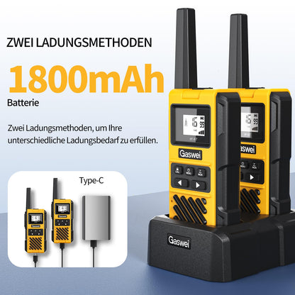 Gaswei G1pro Walkie-Talkie Set, 16 Kanäle, IP67 wasserdicht, 2 Stück