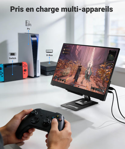 Ingnok YN02D Tragbarer Monitor 15,6 Zoll FHD IPS mit Ständer