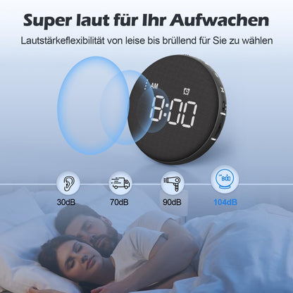 REACHER GX-DE Vibrationswecker, digitaler Wecker mit Bettrüttler