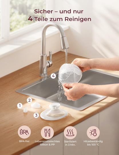 Momcozy M5 Milchpumpe elektrisch, App-Steuerung, Doppelpumpe, Grau