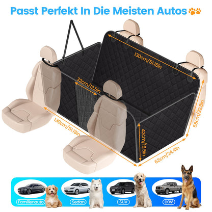 Kfonla Hundedecke Auto Rücksitz - Seitenschutz, Sichtfenster, Universal