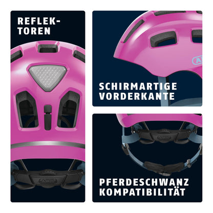 ABUS Youn-I 2.0 Velohelm Unisex, Sparkling Pink, M (52-57 cm)