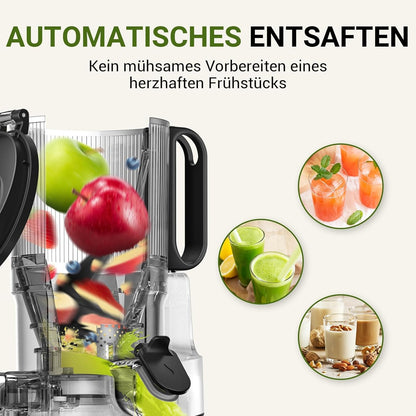 AMZCHEF Automatischer All-In-One Slow Juicer 250W 145mm – Tiefrot