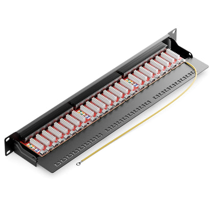 deleyCON CAT 6a Patchpanel 24 Port Desktop 19 Zoll Schwarz