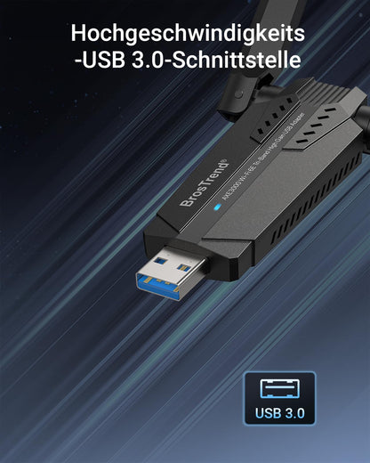 BrosTrend AXE3000 WiFi 6E Linux USB WLAN Adapter Tri-Band