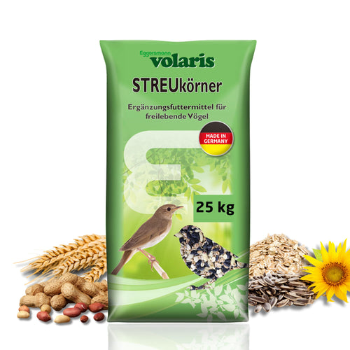 Eggersmann volaris Wildvogelfutter Streukörner ganzjährig 25 kg – Streufutter für Gartenvögel