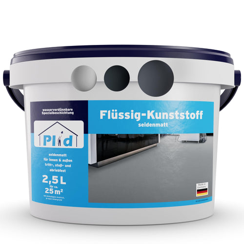 Plid Flüssigkunststoff Silbergrau 2,5 L – Betonfarbe innen & aussen