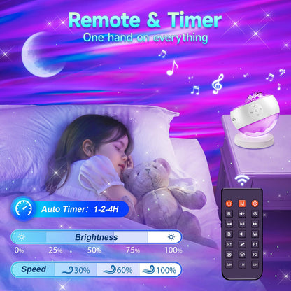 One Fire Sternenhimmel Projektor WH-E24 – Nachtlicht mit Bluetooth