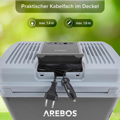 Arebos Thermoelektrische Kühl-/Warmhaltebox 20L – 12/230V Anthrazit