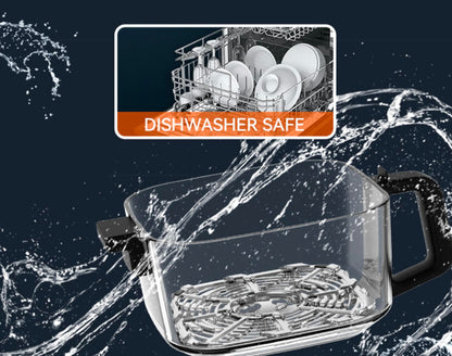 KHF-550 Heissluftfritteuse Airfryer – 5.5 Liter Glasfrittierkorb