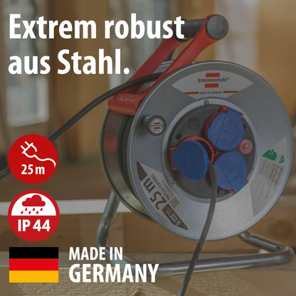 Brennenstuhl Garant S Kabeltrommel IP44 - 25m Stahlblech