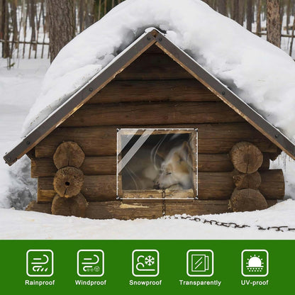 Transparente PVC Terrassenplane mit Ösen – Wetterfest 2x3m