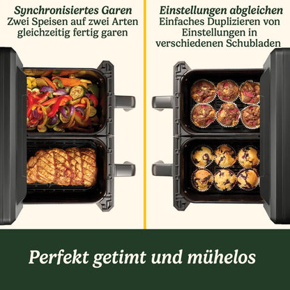 Cuisinart XXL Heissluftfritteuse 10.4 L, Zweizonen-Airfryer, PFAS-frei
