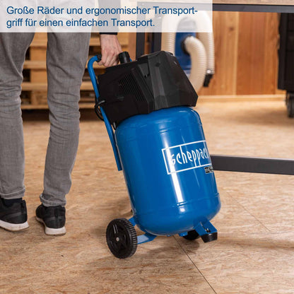 Scheppach HC35V Stehender Druckluft Kompressor – 30L, 10bar, ölfrei