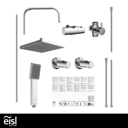 EISL EASY ENERGY Duschset 2in1 – Regendusche ohne Armatur DX12004-A