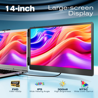 Teamgee Portable Laptop Monitor 14" FHD - Dual Screen Erweiterung