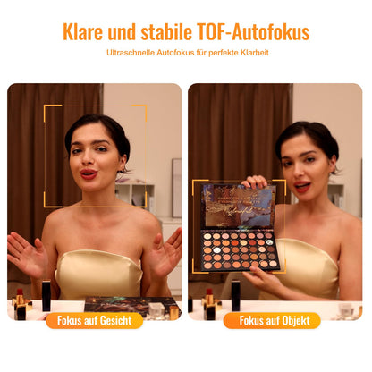 Angetube 4K Webcam mit Licht – USB Streaming Kamera PC Mac