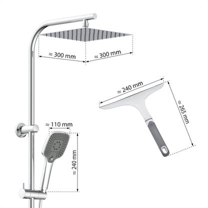 EISL EASY DELUXE Duschset – Regendusche 300x300mm ohne Armatur