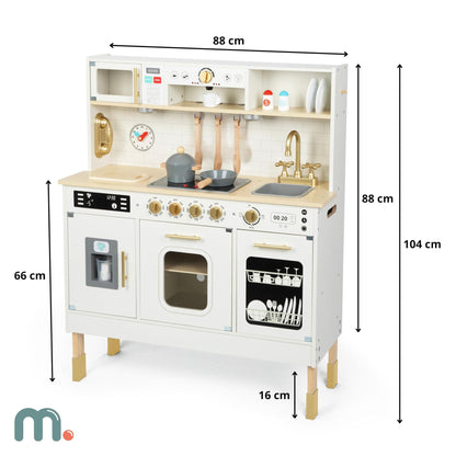 Mamabrum Holz-Kinderküche MAM155 mit LED, höhenverstellbar