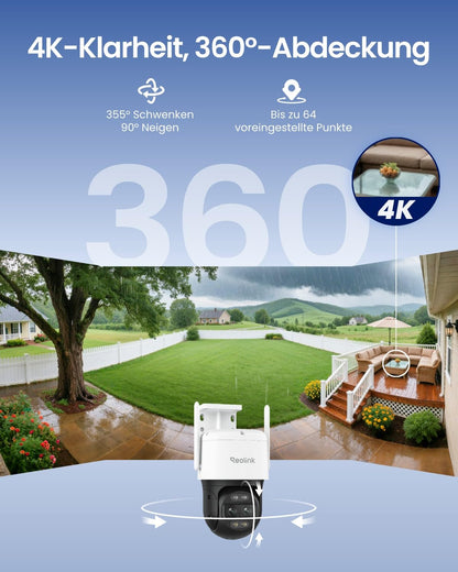 Reolink TrackMix WiFi 4K PTZ Überwachungskamera für aussen
