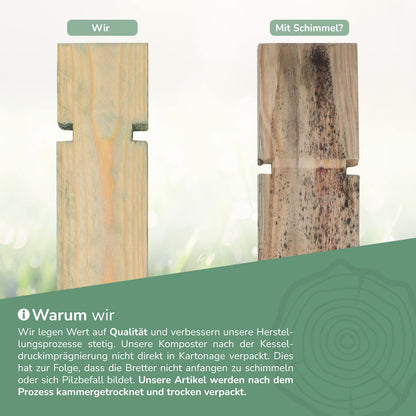 BELKO Holzkomposter 480 l Stecksystem Bausatz kesseldruckimprägniert