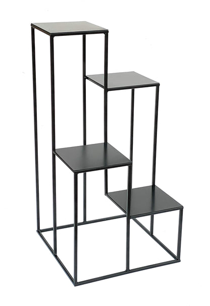 DanDiBo Blumentreppe Metall Schwarz 82cm – Moderner Blumenständer