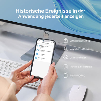 Lockin G30 Smartes Türschloss – WLAN, Keypad Pro & Fingerprint, Grau