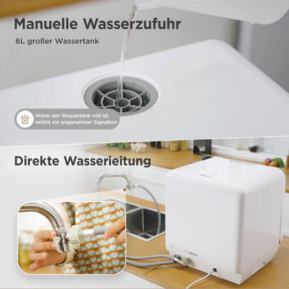 Midea Mini Tischgeschirrspüler 3 Gedecke - Mit/Ohne Wasseranschluss