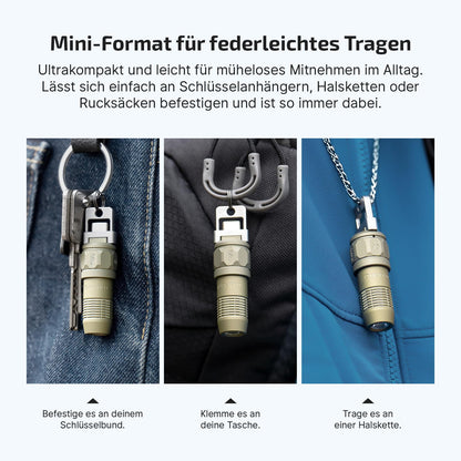 OLIGHT iUltra EDC-Taschenlampe Schlüsselanhänger 80 Lumen olivgrün