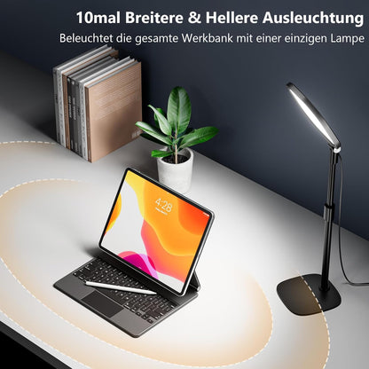 LitONES LED Ringlicht Schreibtischlampe dimmbar mit Stativ