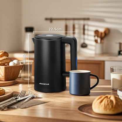 Aigostar Smart Wasserkocher mit Temperatureinstellung, 1,7 L, schwarz