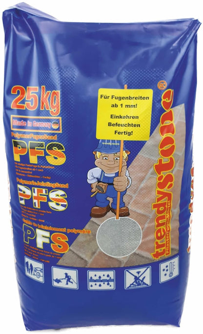 trendybau trendystone Polymerfugensand 25 kg Basalt-anthrazit, Fugenmörtel für Pflasterfugen ab 1 mm